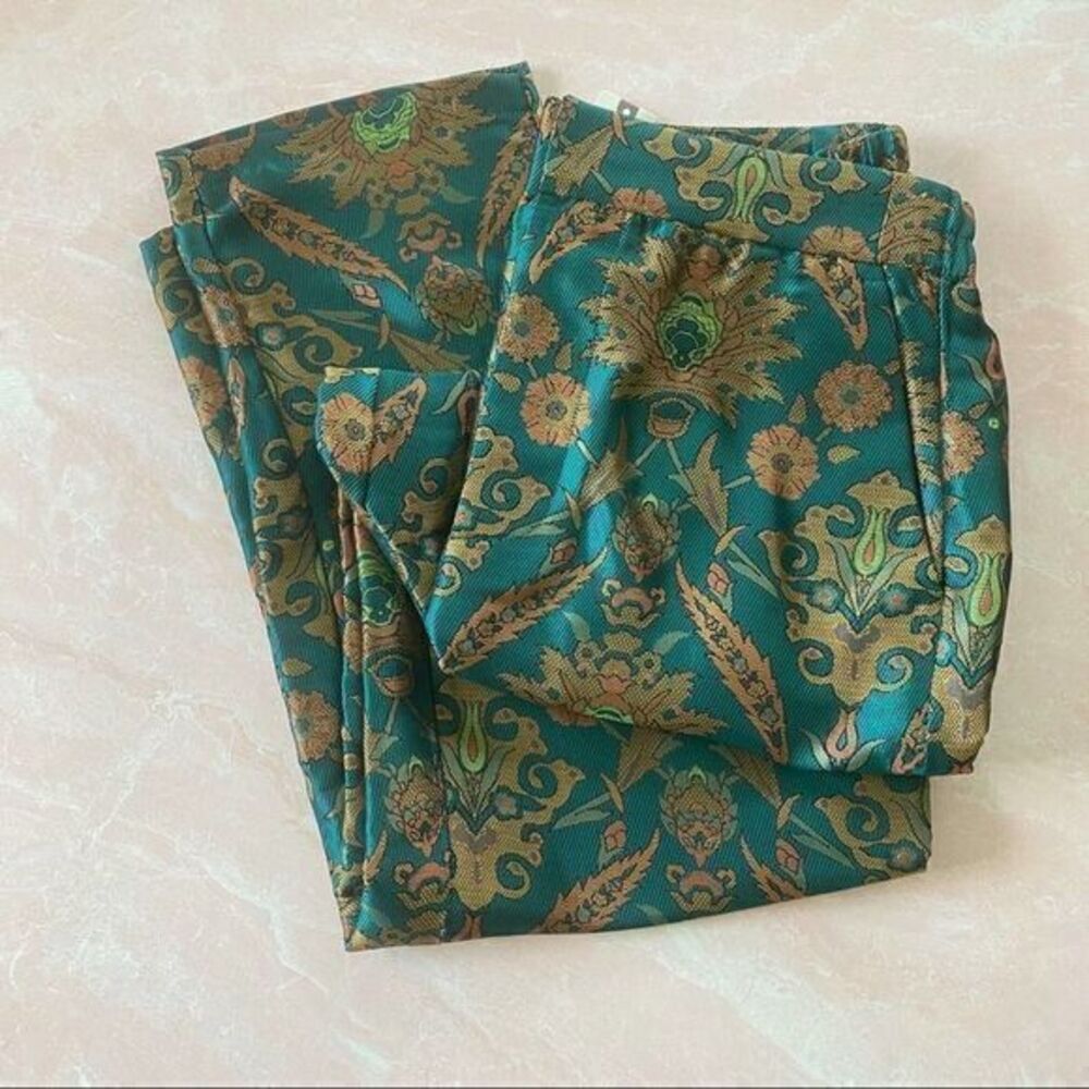 ANTHROPOLOGIE Melyssa Jacquard Trousers XSMALL